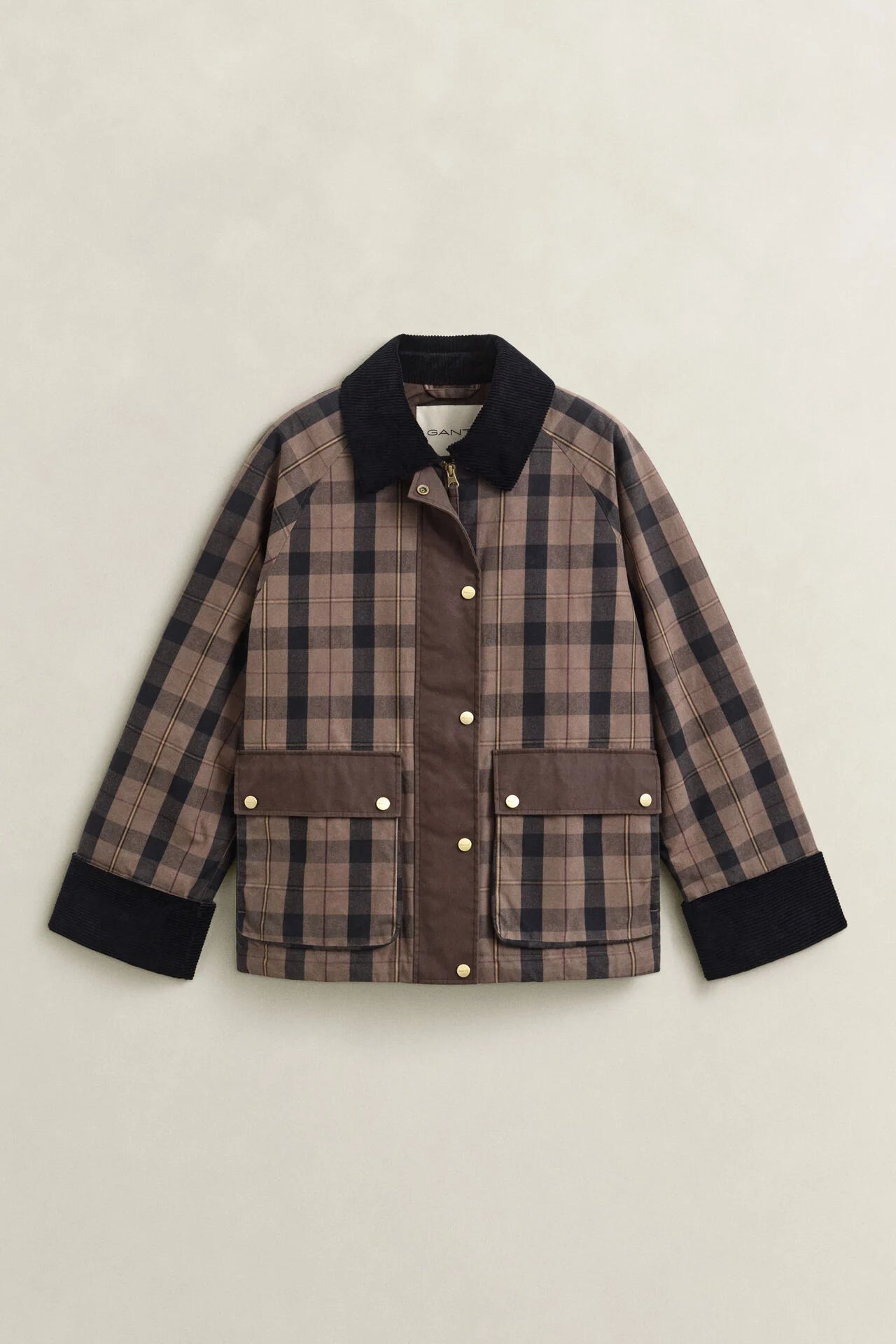 Gant - Checked Waxed Jacket