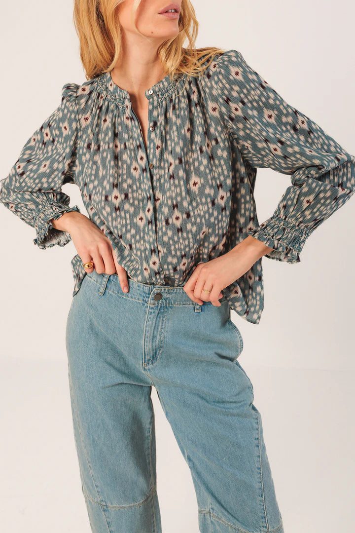 Indi & Cold - Ikat Print Blouse