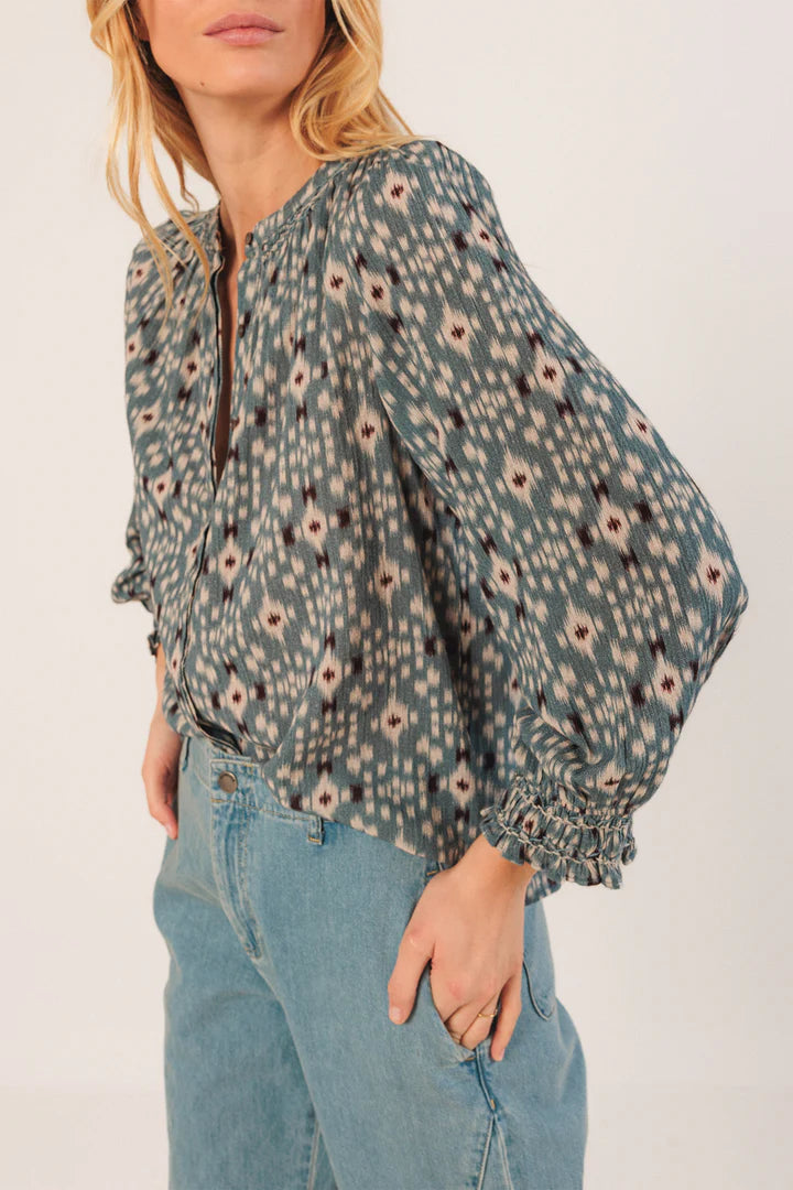 Indi & Cold - Ikat Print Blouse