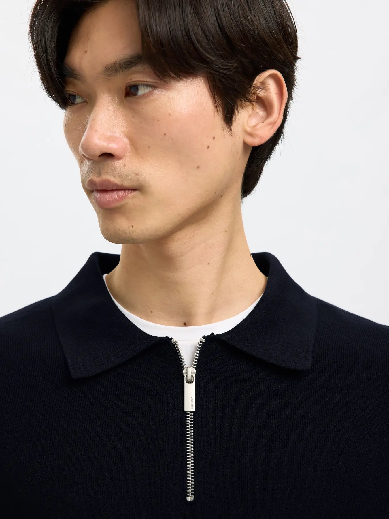 Selected H - 1/2 Zip Polo - Teller
