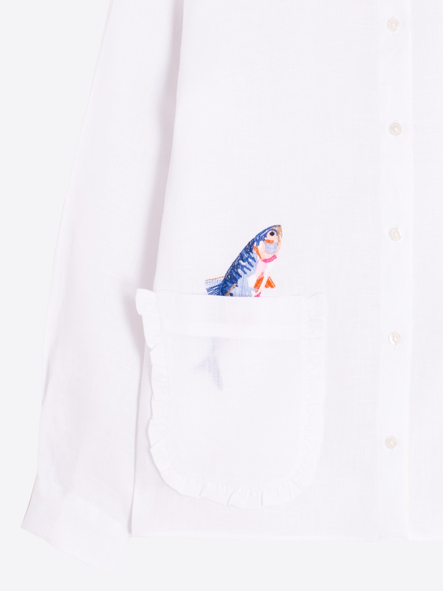 Vilagallo - Linen Shirt - Volantitos - Fish