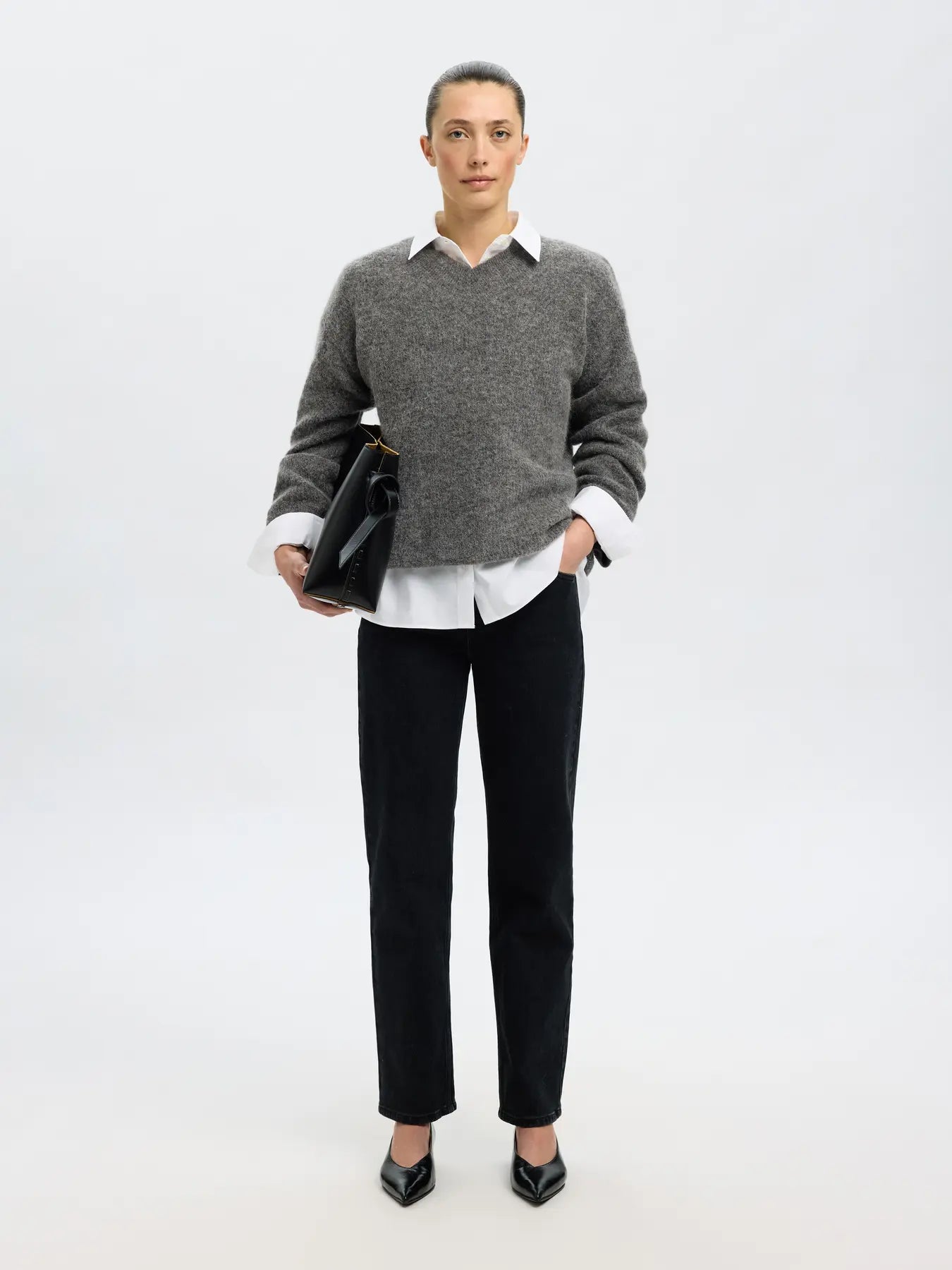 Selected F - V Neck Knit - Sia Ras