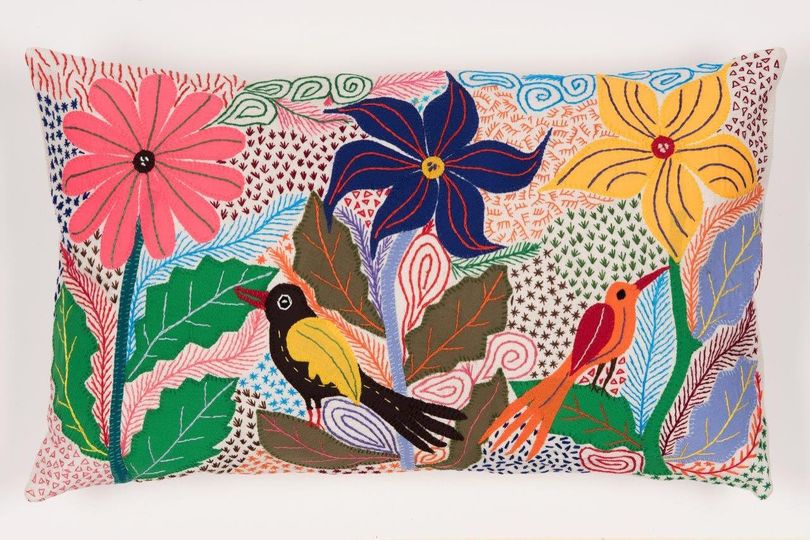 Mahatsara - Flower & Bird Cushion