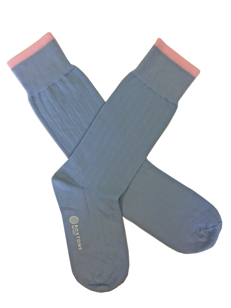 Roxtons Merino Ankle Socks Cornflower