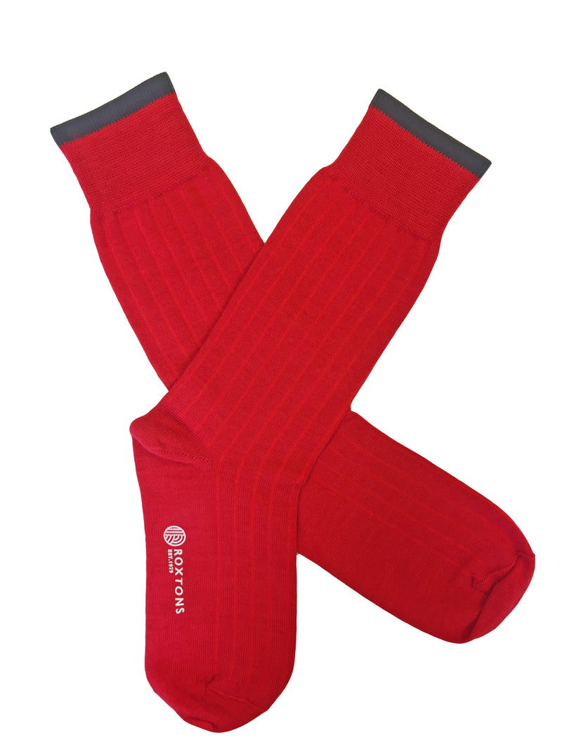 Roxtons Merino Ankle Socks Red