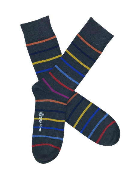 Roxtons Merino Stripe Ankle Socks